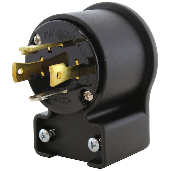 Locking Plug, L14-30P, 30 A, 125/250V AC, Black
